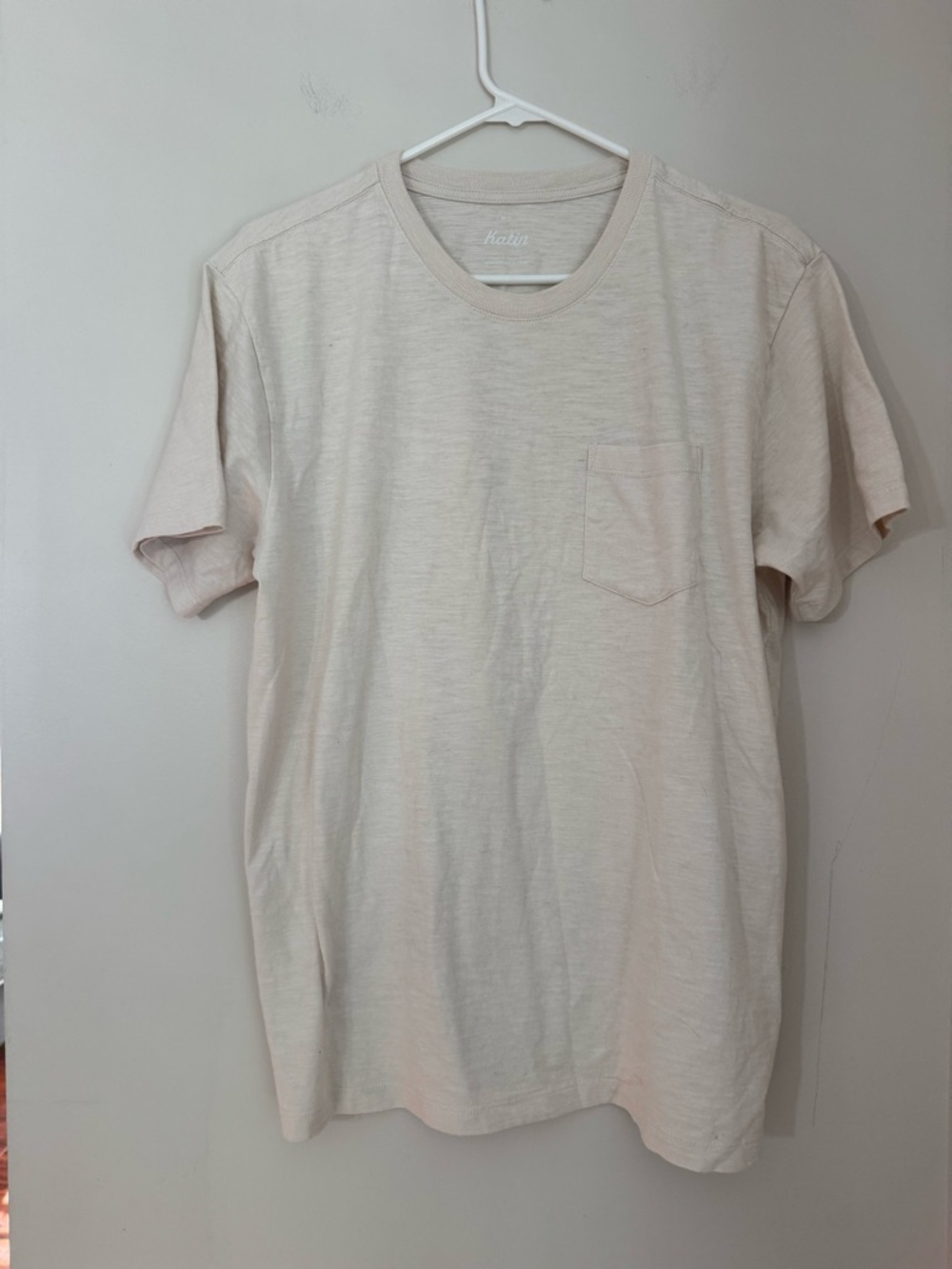 Katin Men's Short-Sleeve Pocket Tee in Light Beige